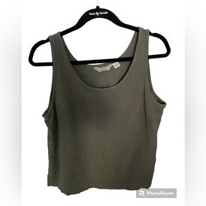 Tommy Bahama 100%silk tank top. Size L. Small area where seam has come loose.